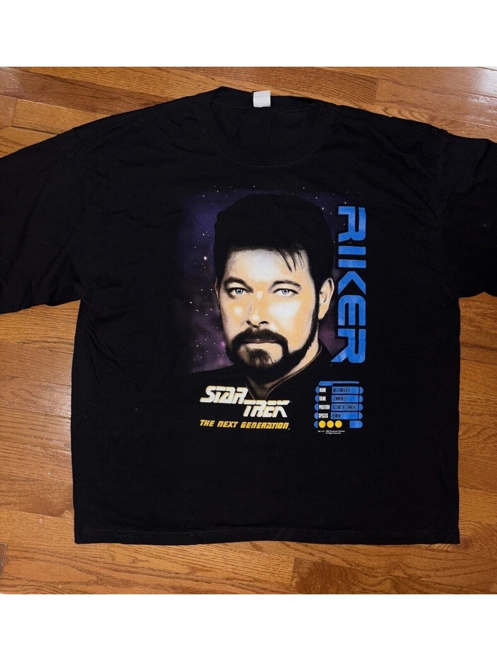 Vintage 1994 Star Trek Next Generation Commander Riker Shirt 3XL!!